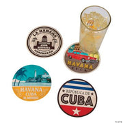 Cuban Print Coasters - 12 Pieces
