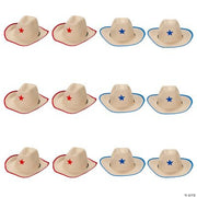 Adult Cowboy Hat W/Star - 12 Pieces