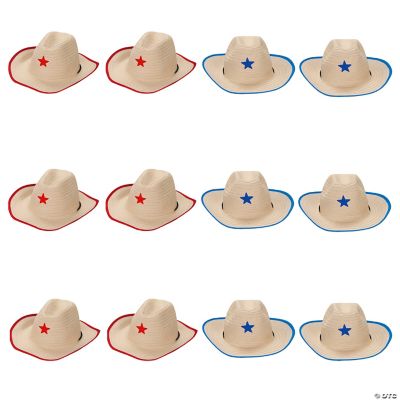 Adult Cowboy Hat W/Star - 12 Pieces