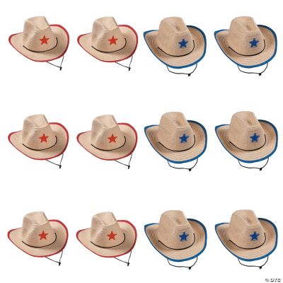 Child'S Cowboy Hat With Star - 12 Pieces