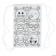 Cyo Emoji Drawstring Backpack - 12 Pieces