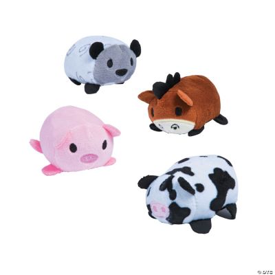 Plush Farm Animals - 12 Pieces