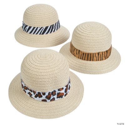 Adult Pith Helmets W/Animal Print - 12 Pieces