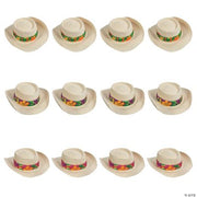 Beach Hat W/Hibiscus Print Band - 12 Pieces