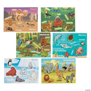 Animal Habitat Mini Sticker Scenes - 24 Pieces