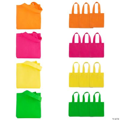 Mini Neon Pnw Tote Bags - 12 Pieces
