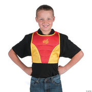 Superhero Rd Yl Chest Plate - 1 Piece