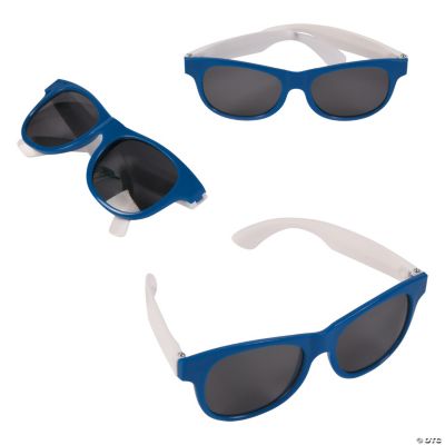 Blue & White Two-Tone Sunglasses - 12 Pieces