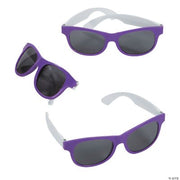 Purple & White Two-Tone Sunglasses - 12 Pieces