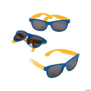 Blue & Gold Two-Tone Sunglasses - 12 Pieces