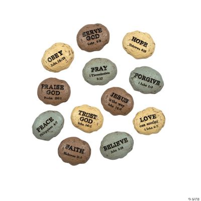 Bible Verse Stones - 12 Pieces