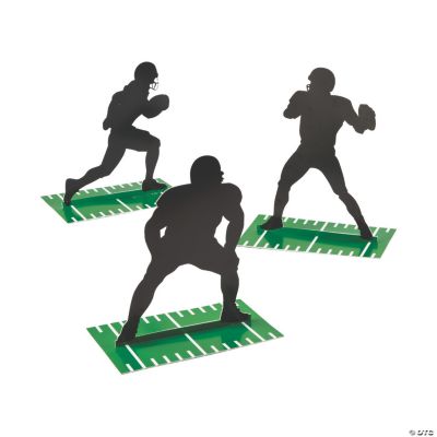 Football Silhouette Centerpieces - 3 Pieces