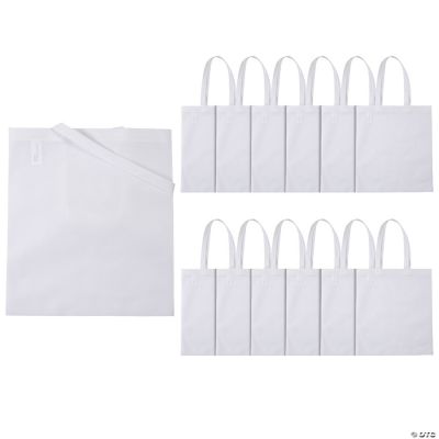 (Lg) White Pnw Totes - 12 Pieces