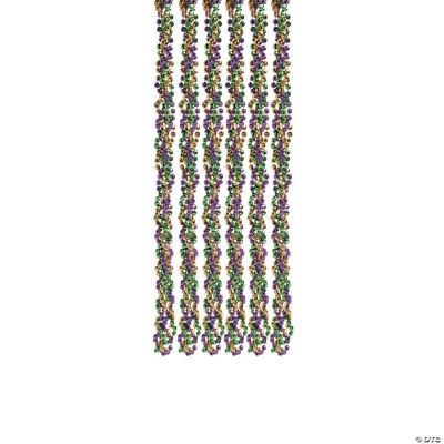 Mardi Gras Twistd Beads - 12 Pieces