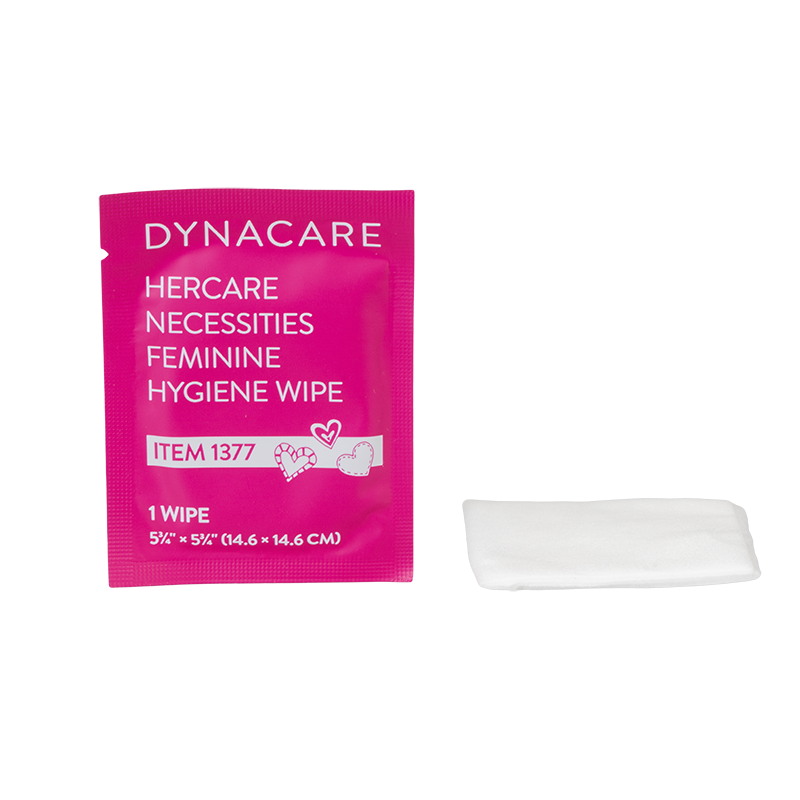HerCare Necessities Feminine Hygiene Wipes, Pocket Size, 5 3/4" x 5 3/4", 1000 pcs per Case