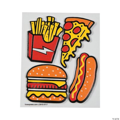Food Leather Stickers - 6 Pieces