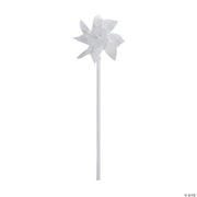 White Plastic Pinwheels - 36 Pieces