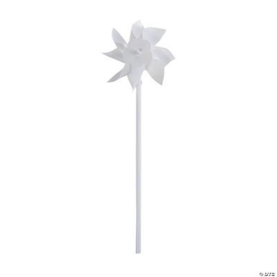 White Plastic Pinwheels - 36 Pieces