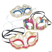 Masquerade Masks Asstd Colors - 12 Pieces