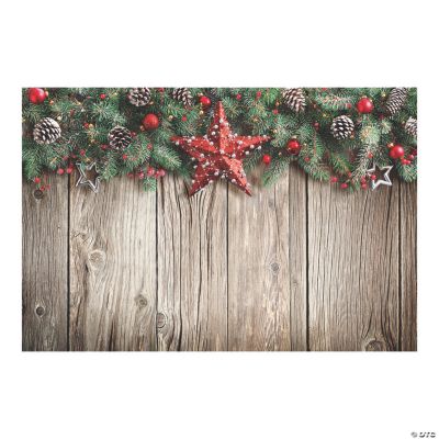 Christmas Barnwood Backdrop Banner - 3 Pieces