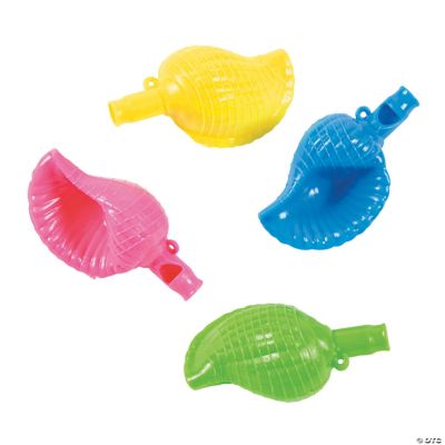 Plastic Shell Whistle - 12 Pieces