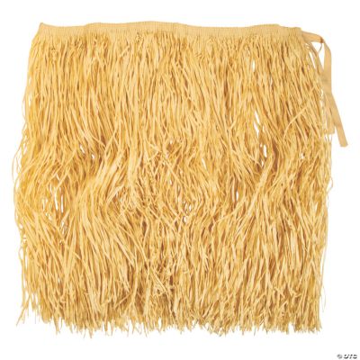 Plus-Size Natural Raffia Hula Skirt - 1 Piece