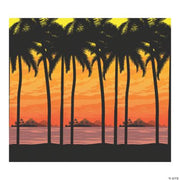 Island Luau Luau Sunset Scene Setter - 2 Pieces