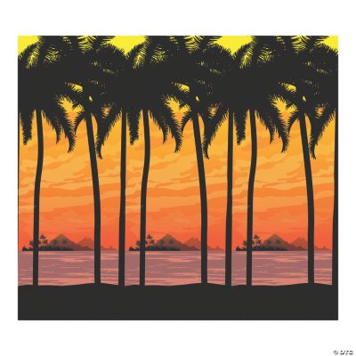 Island Luau Luau Sunset Scene Setter - 2 Pieces