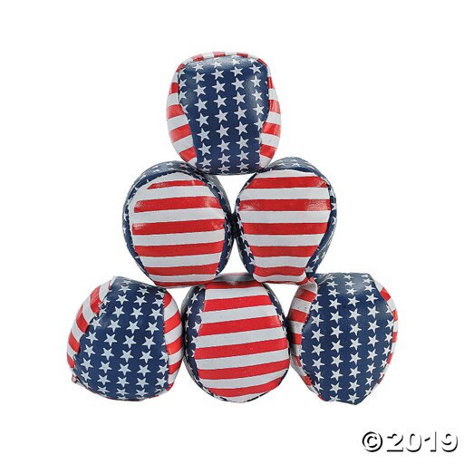 Fun Express Patriotic Kick Balls - 12 Pieces Party Favors