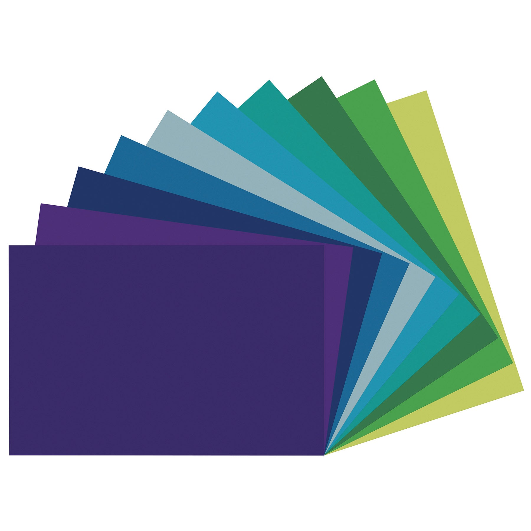 Construction Paper, Heavyweight, Cool Assorted, 12" x 18", 50 Sheets