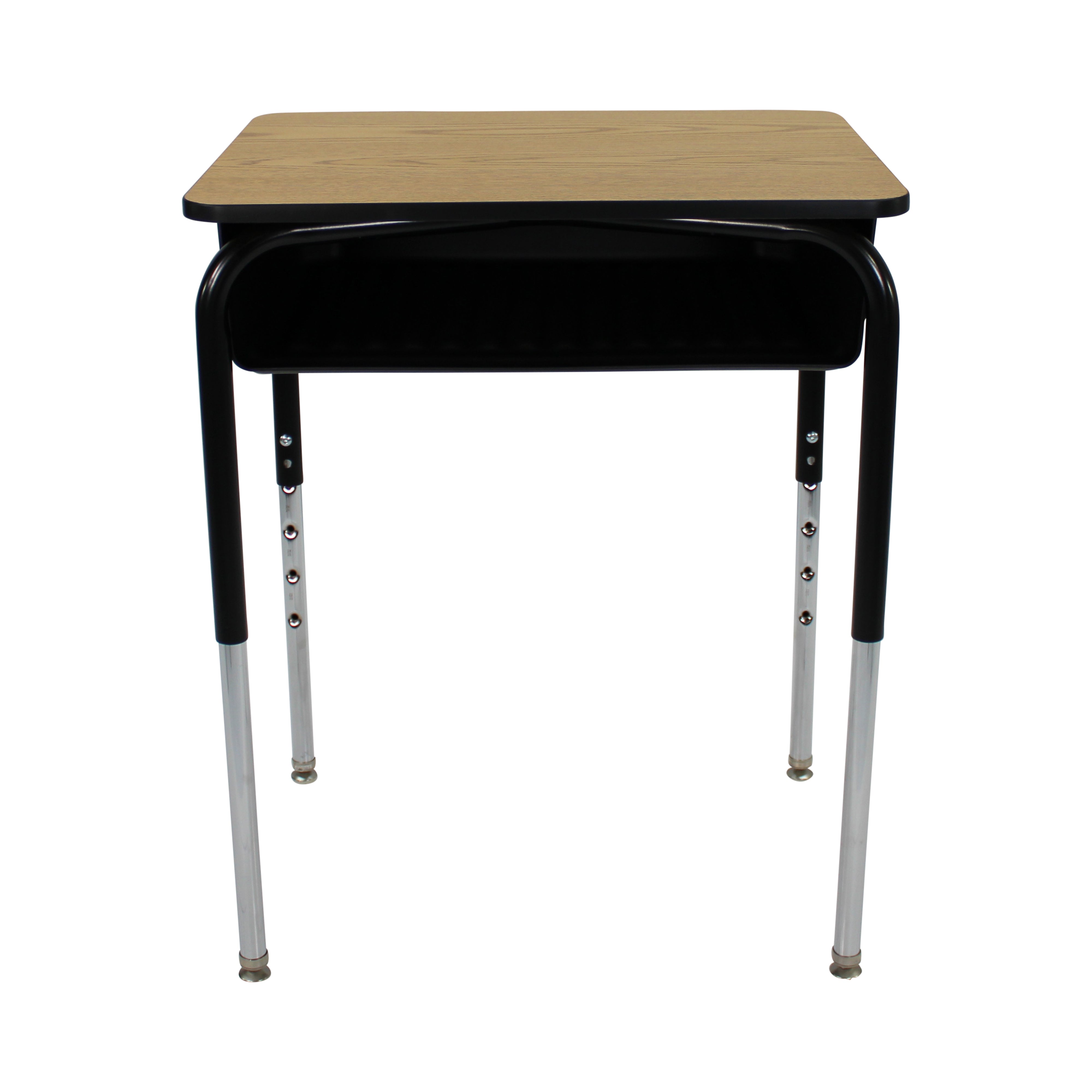 Open Front Desk With Plastic Book Box, - Oak/black