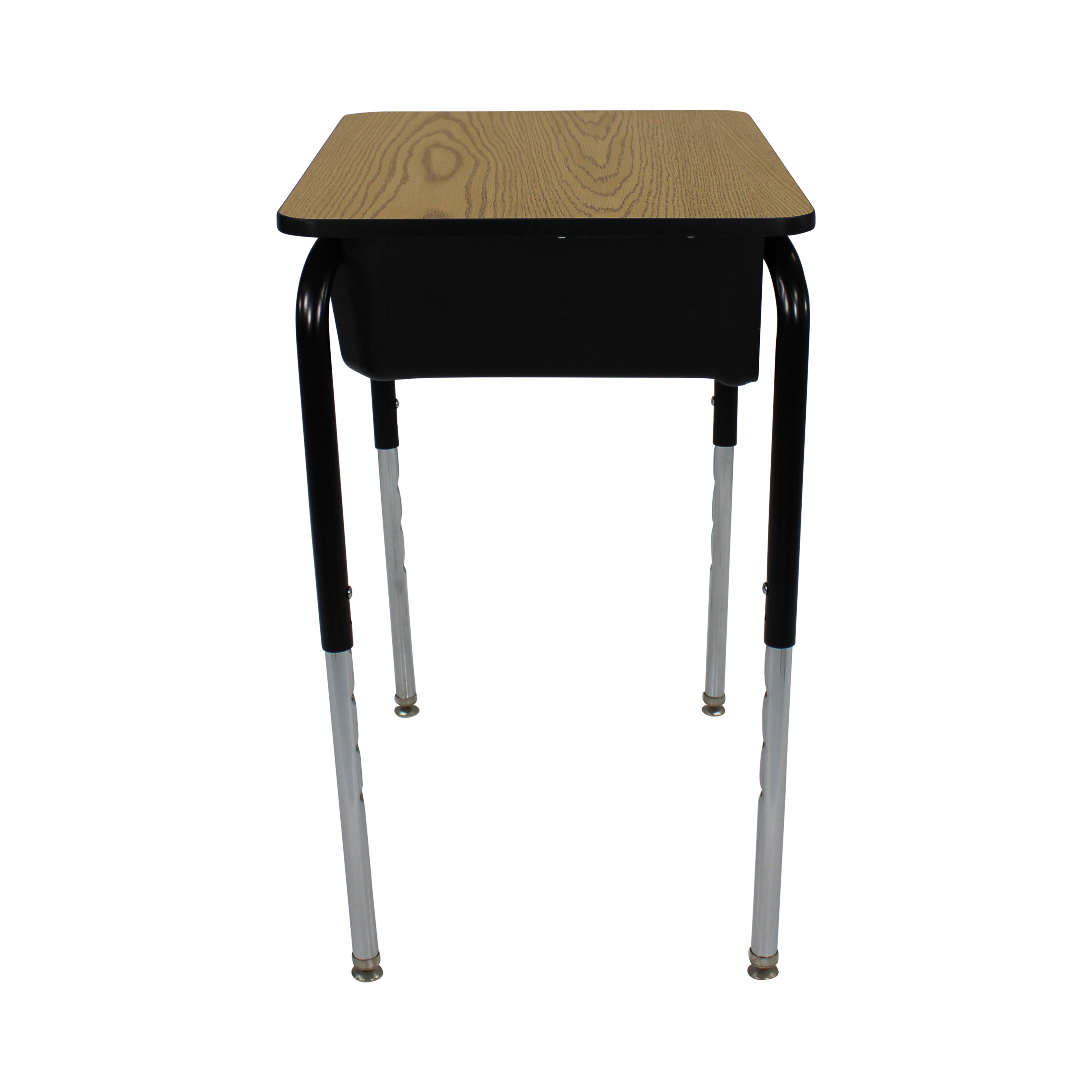 Open Front Desk With Plastic Book Box, - Oak/black