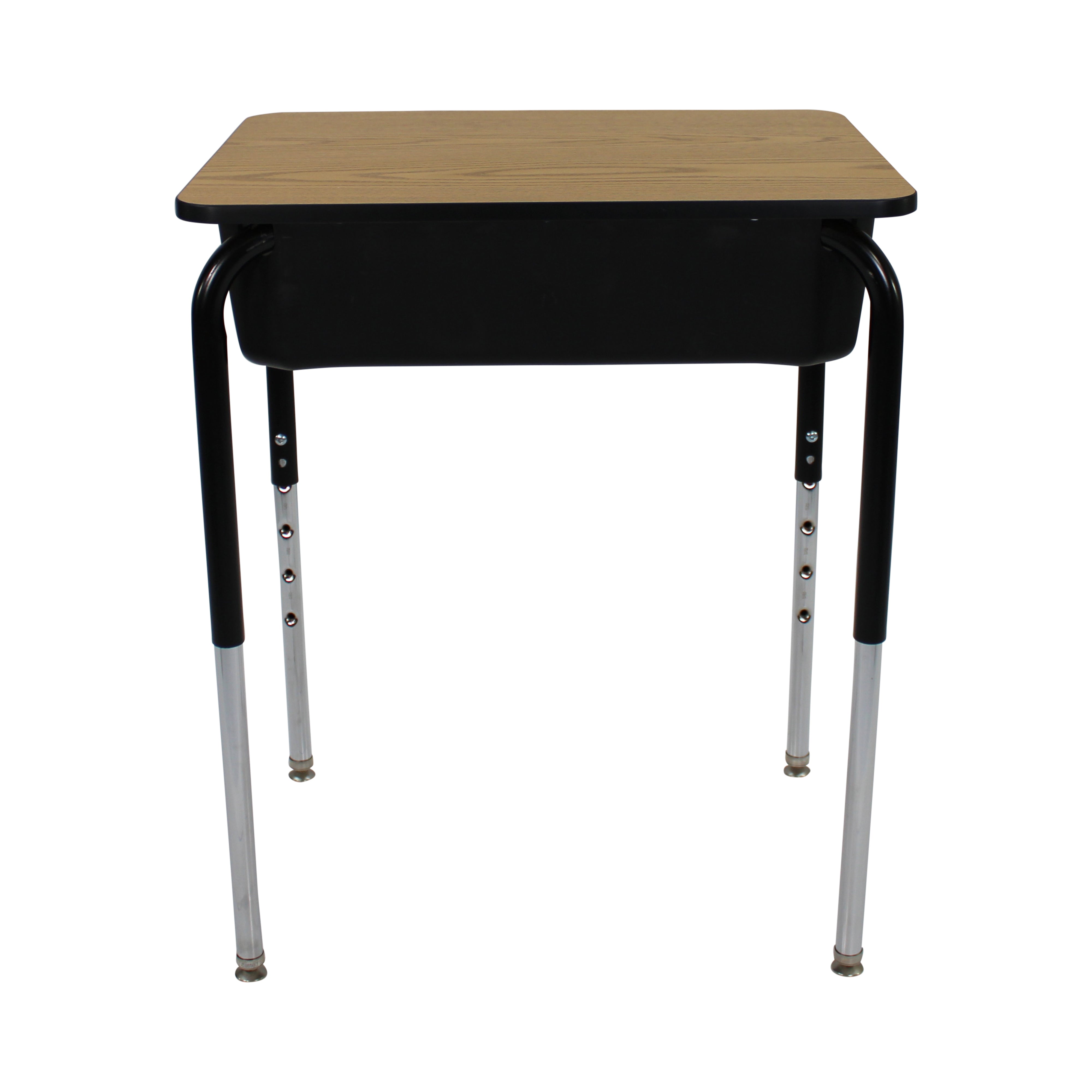 Open Front Desk With Book Box  Oak-Black-Black