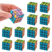 Bright Printed Mini Magic Cube - 12 Pieces