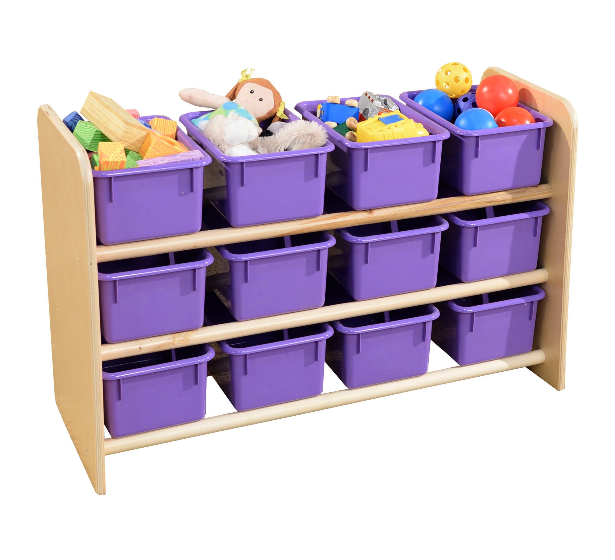 See-All Storage with (12) Purple Trays
