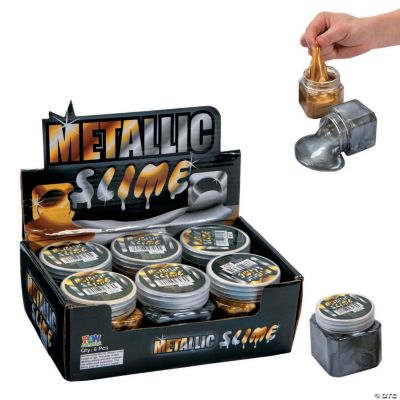 Gold & Silver Metallic Slime - 6 Pieces