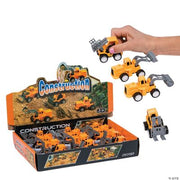 Pull Back Construction Vehicles - 12 Pieces