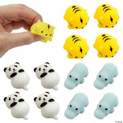 Zoo Animal Mochi Squish Toys - 12 Pieces