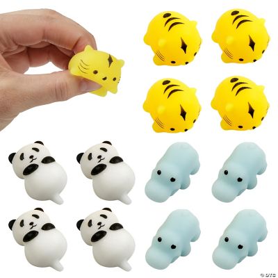 Zoo Animal Mochi Squish Toys - 12 Pieces