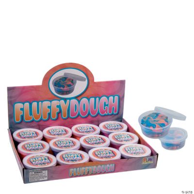 Multi Colored Fluff Dough - 12 Pieces