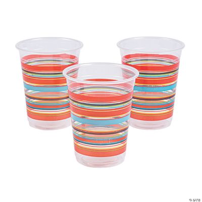 Viva Fiesta Disposable Plastic Cups - 50 Pieces