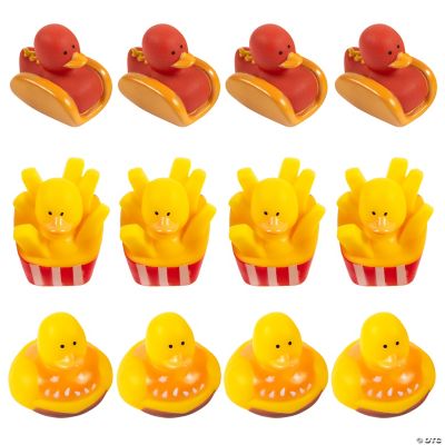 Foodie Rubber Duckies - 12 Pieces