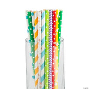 Assorted Paper Straws - 100 Pieces