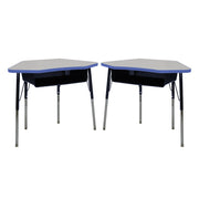 TF Petal 24x36 Book Box Stnd Swvl 2pk / Gray-Blue - Black