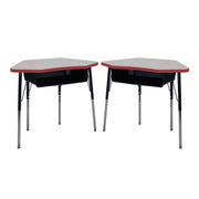 TF Petal 24x36 Book Box Stnd Swvl 2pk / Gray-Red - Black