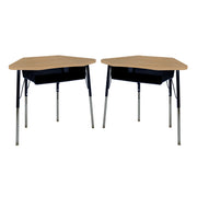 TF Petal 24x36 Book Box Stnd Swvl 2pk / Pasadena Oak-Pasadena Oak - Black