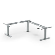 OfficeSource  Quick Install 3-Stage Deluxe Tri Motor Electric Height Adjustable Base - Silver