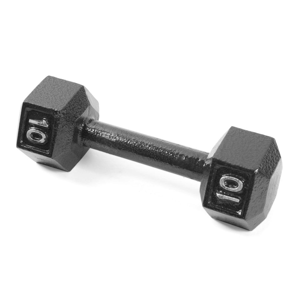 CAP 10 lb Black HEX Cast Iron Dumbbell