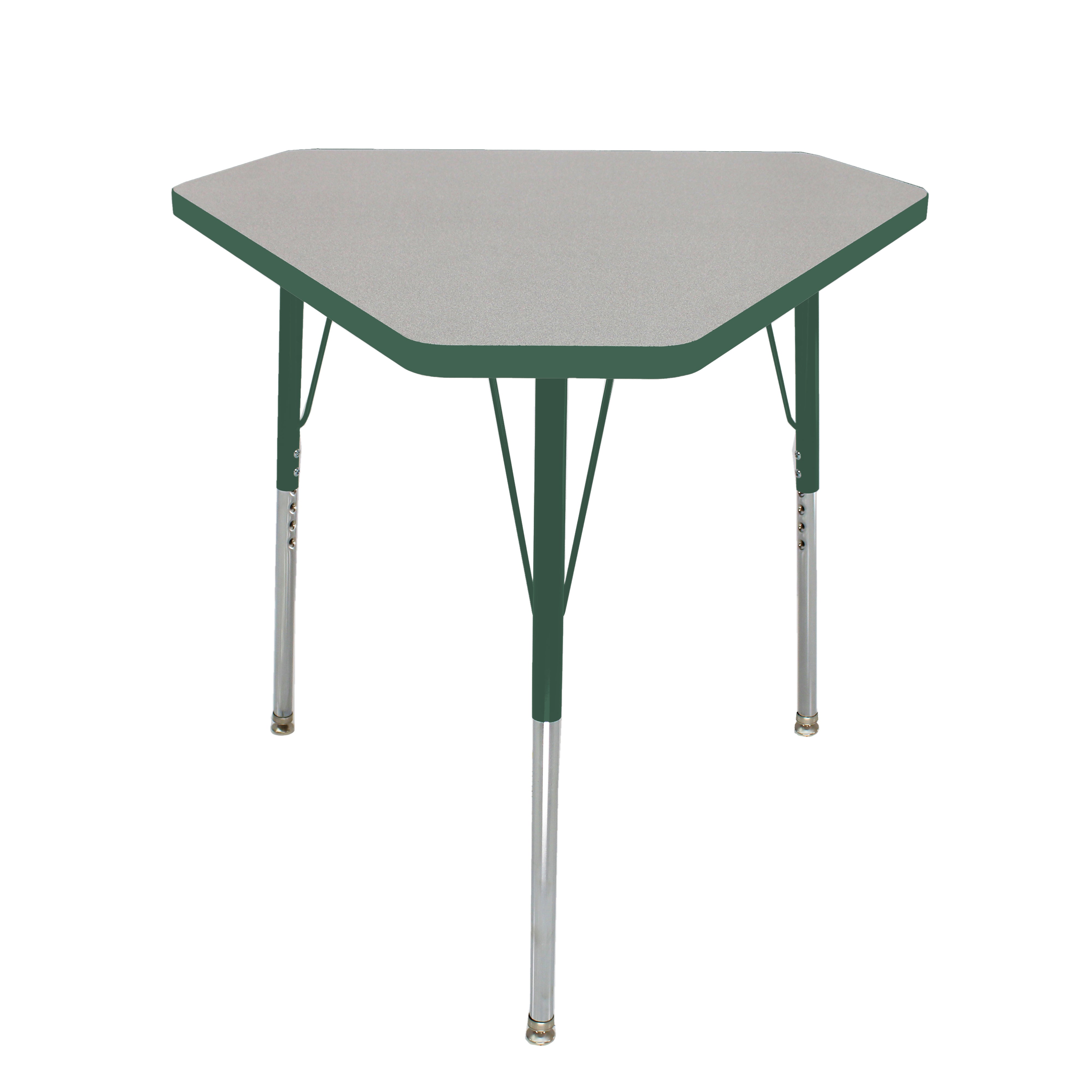 TF Triangle Student Desk 30x34 Standard Swivel Gray-Green