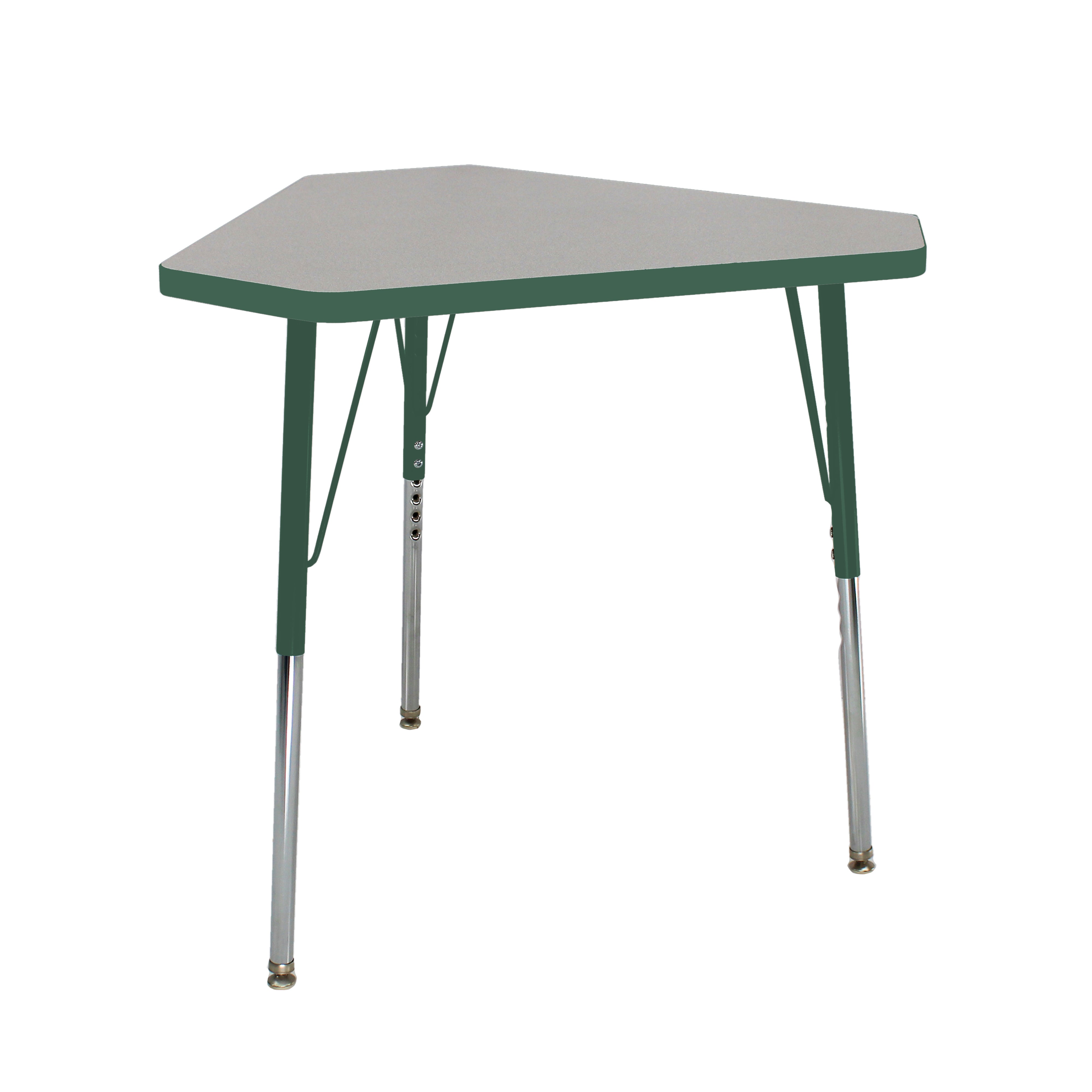 TF Triangle Student Desk 30x34 Standard Swivel Gray-Green